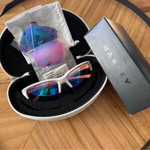 Oakley Flak Beta White Sunglass Bundle w/ Vault and Interchangeable Lens